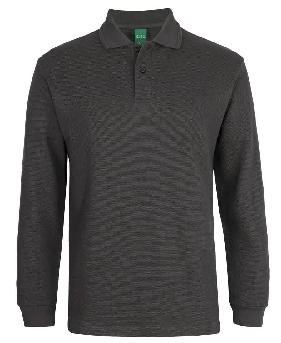 Jb's Popcorn Cotton Long Sleeve Polo Shirt 2PCL